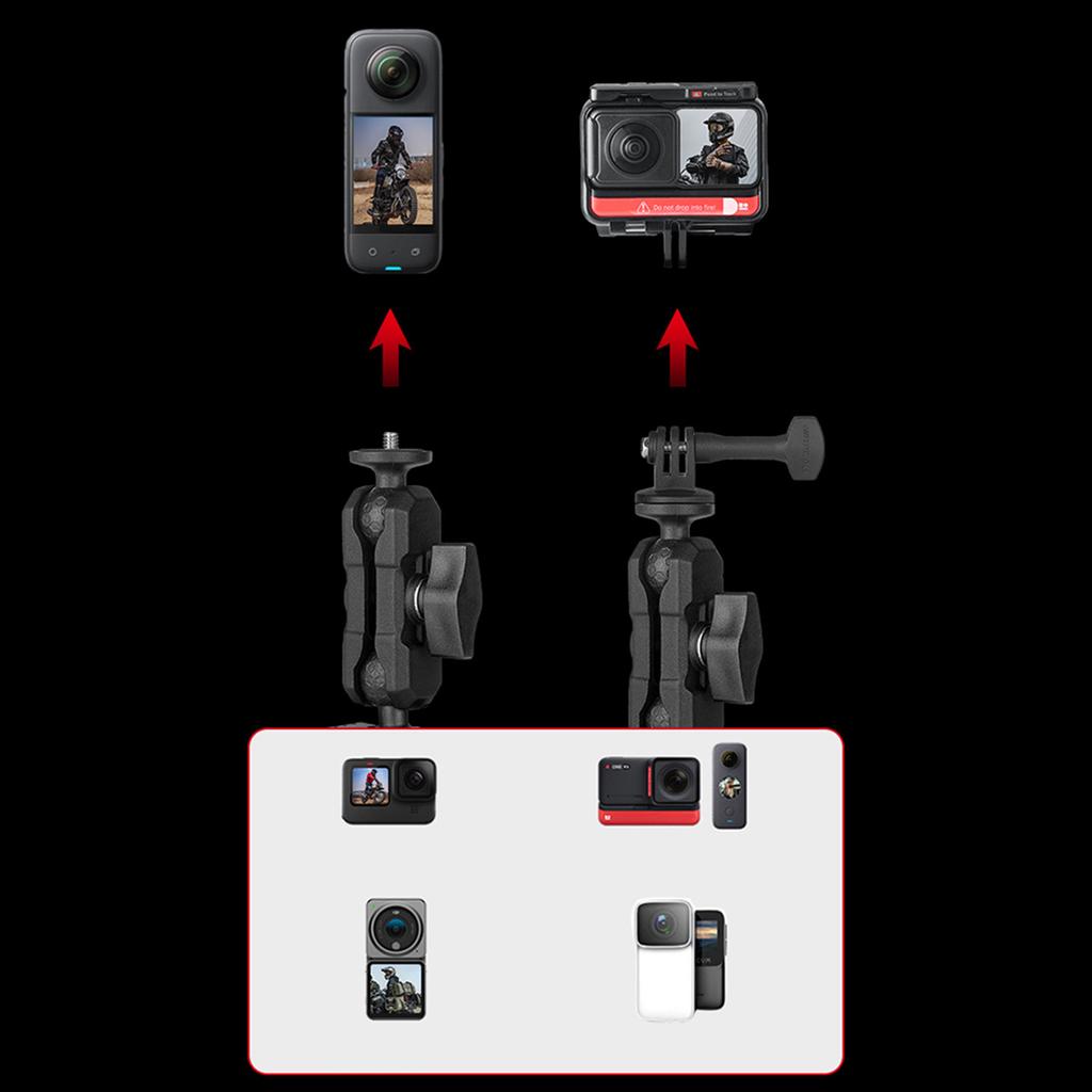 Shockproof Designings Action Camera Handlebar Mount Easily Installable Handlebar Mount for Secure Camera Mounting