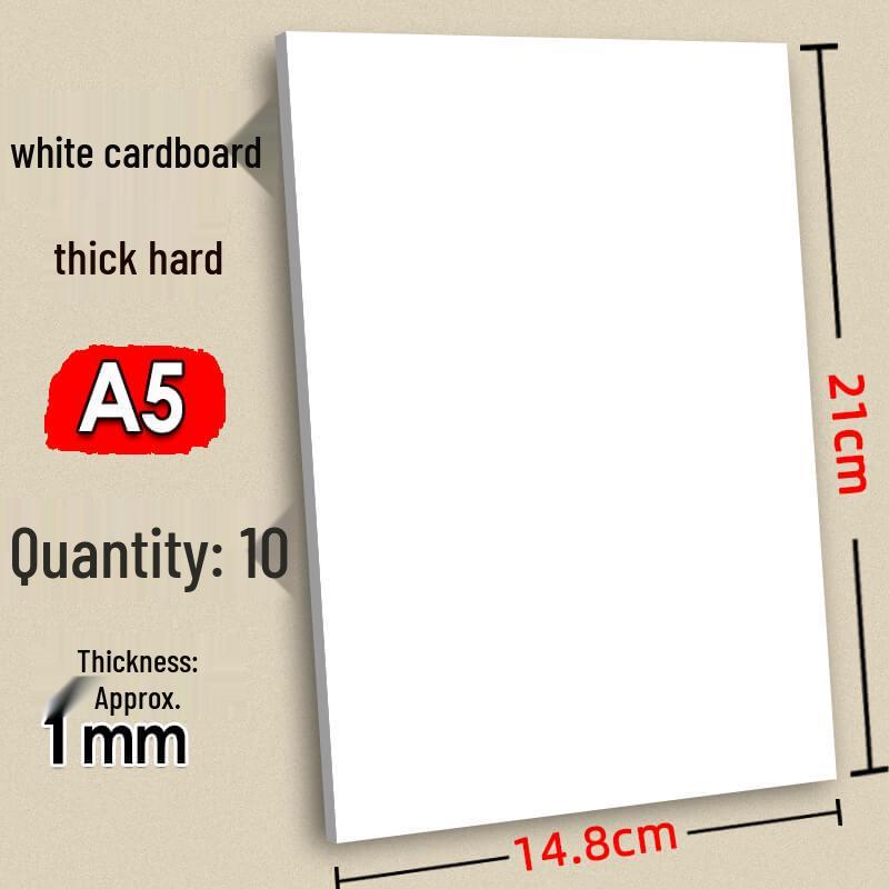 Handmade Children’s Cards: Thick White Cardstock with 4 Gray Colored Cards and Kraft Backing