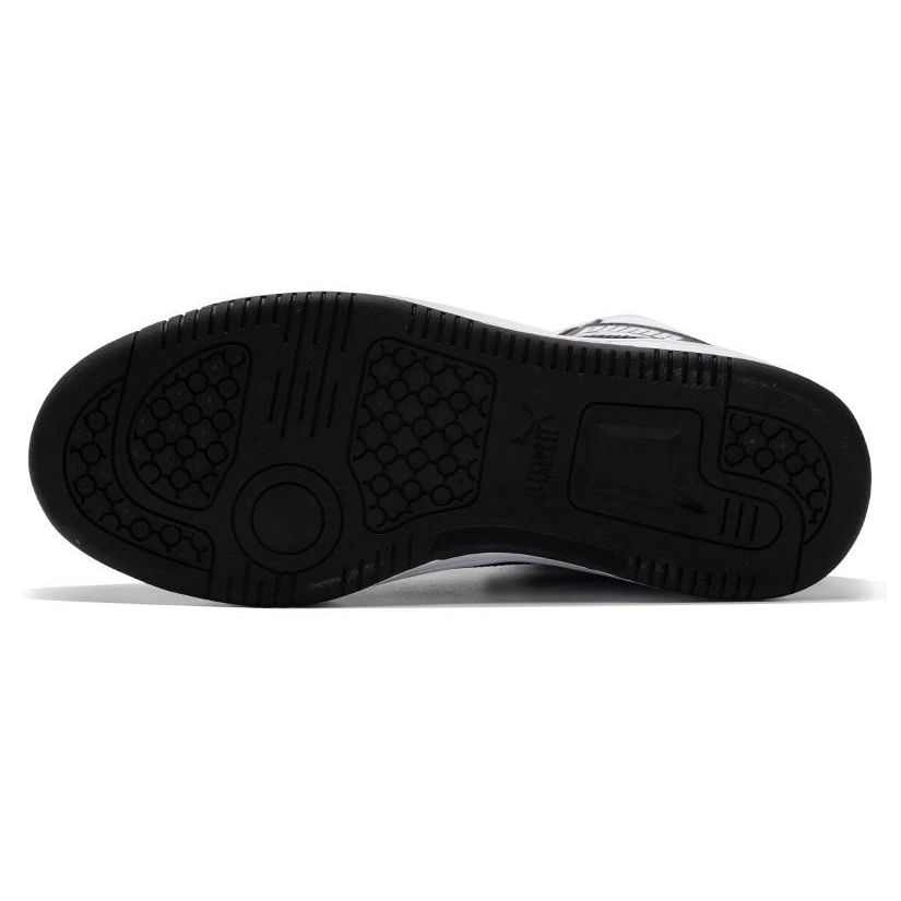 Puma Rebound V6 Versatile Durable Breathable Mid-Top Sneakers Unisex Sneakers White Black Fog-Gray 392326-01