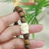 Green Sandalwood Feng Jiu Circle Bead Bracelet - Chinese Style Couple's Prayer Bracelet