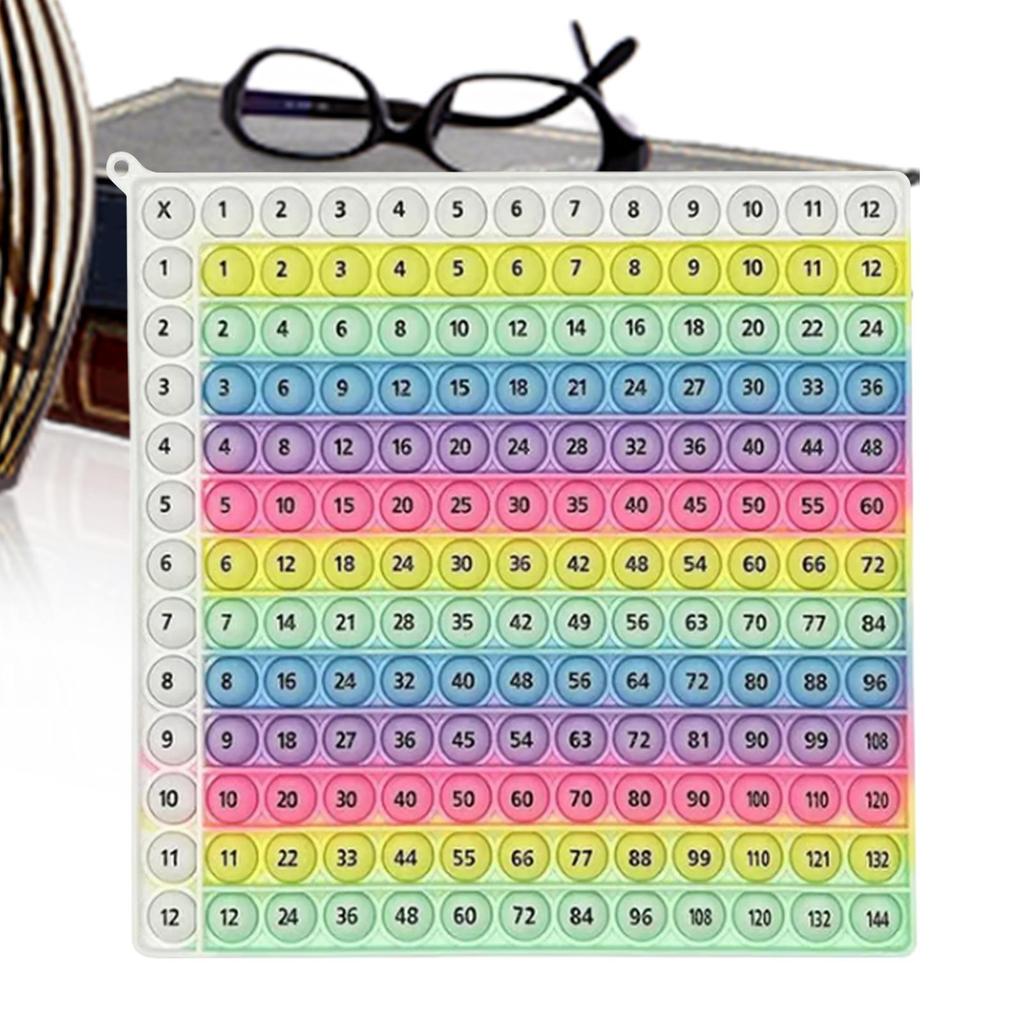 Hot Sale Multiplication Games Practice Fidget Toys, Quick Push Bubble Math Learning Times Table Chart Practice Bubble Board