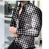 Men's 3D Print Long Sleeve Casual Shirt, Plus Size, Trendy European & American Style