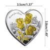 62KD Heart-shaped Rose Metal Commemorative 52 Types of I Love You Confession Valentine's Day Love Heart Gift