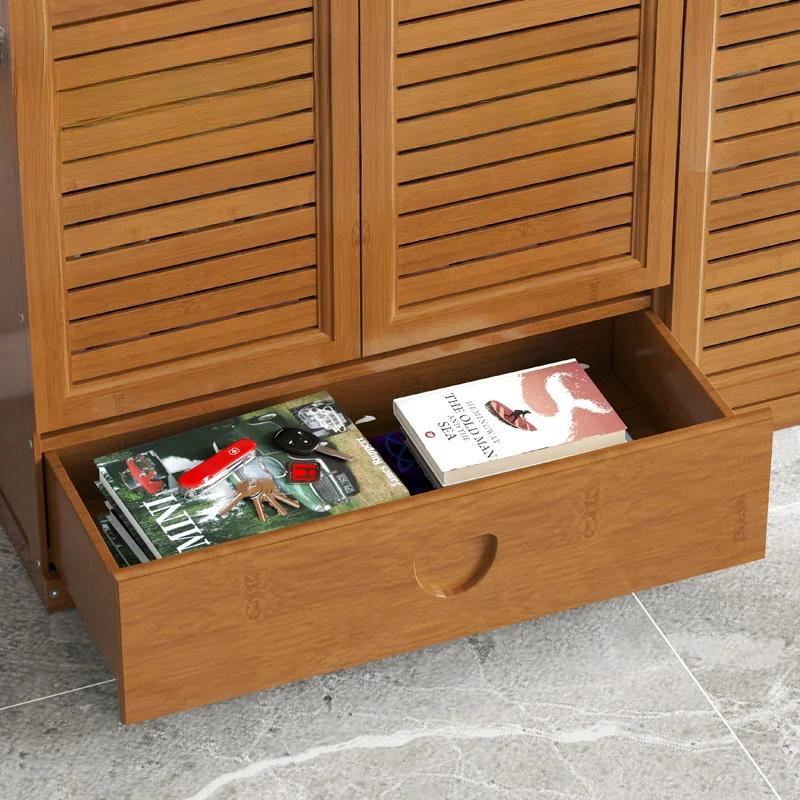Bamboo Shoe Cabinet Household Free Shipping Display Shoe Rack Storage Organizer Furniture
