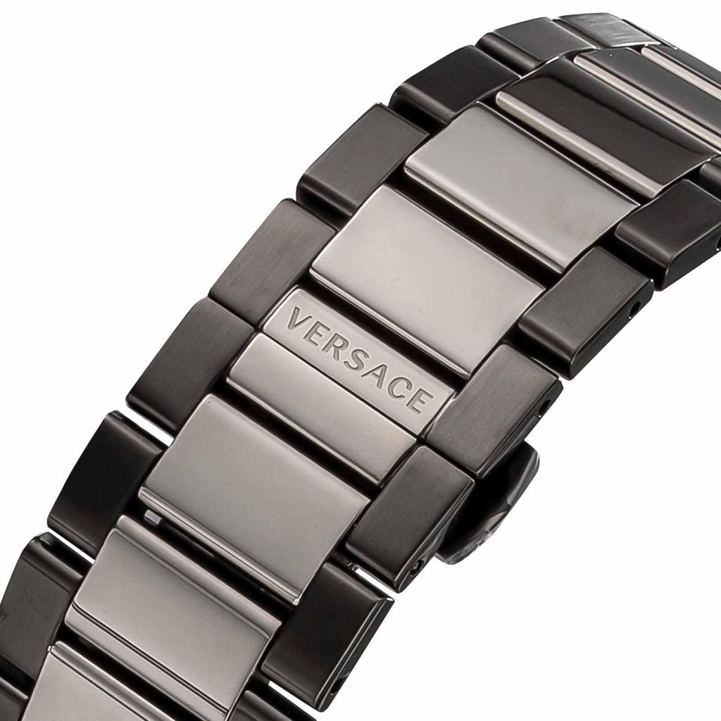 Watch SPORTY GRECA Black Dial Quartz Daily Waterproof Sapphire Glass 46mm VESO01022 Black [Versace] Men's [Item]