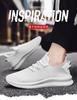 Autumn and winter new casual sports men's shoes fashionable fly-woven breathable white shoes lightweight large size shoes