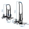 Stair Climbing Hand Trucks Shopping Grocery Foldable Cart 440 Lbs Capacity Hand Truck Folding Dolly Cart for Stairs Stair