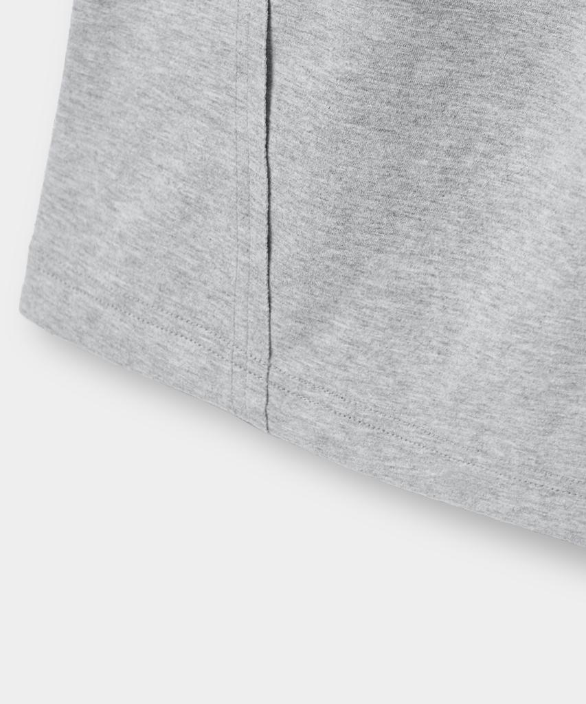 Dimiteulibeullaeg Vlad One-Pleat Curved Cutoff Sweatpants_Melange