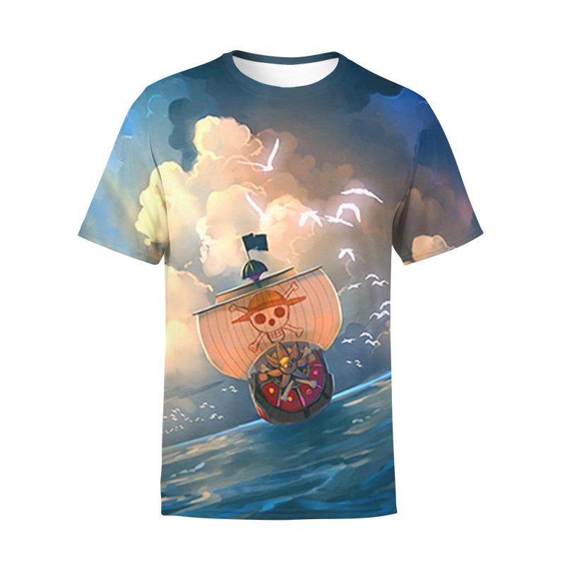 детские футболки Новая анимация 3D цифровая печать дышащая свободная детская футболка 110