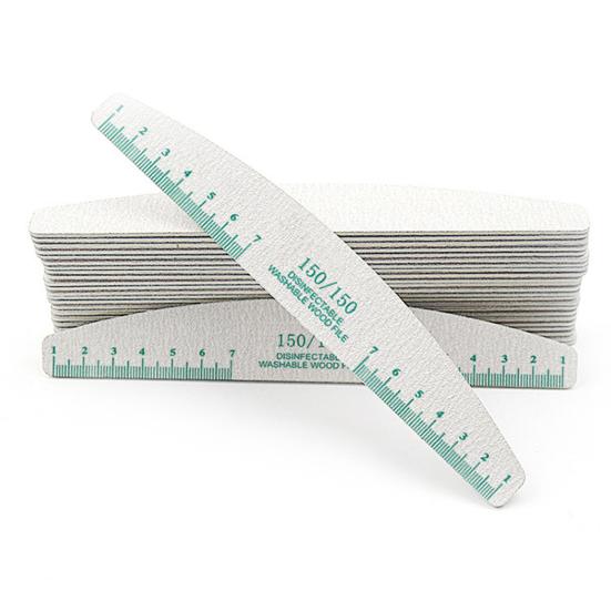 5Pcs Wooden Nail Files Bright Color Reusable Smooth Edge Clear Scale Multipurpose Trim Nails Lightweight Scale Ruler Half