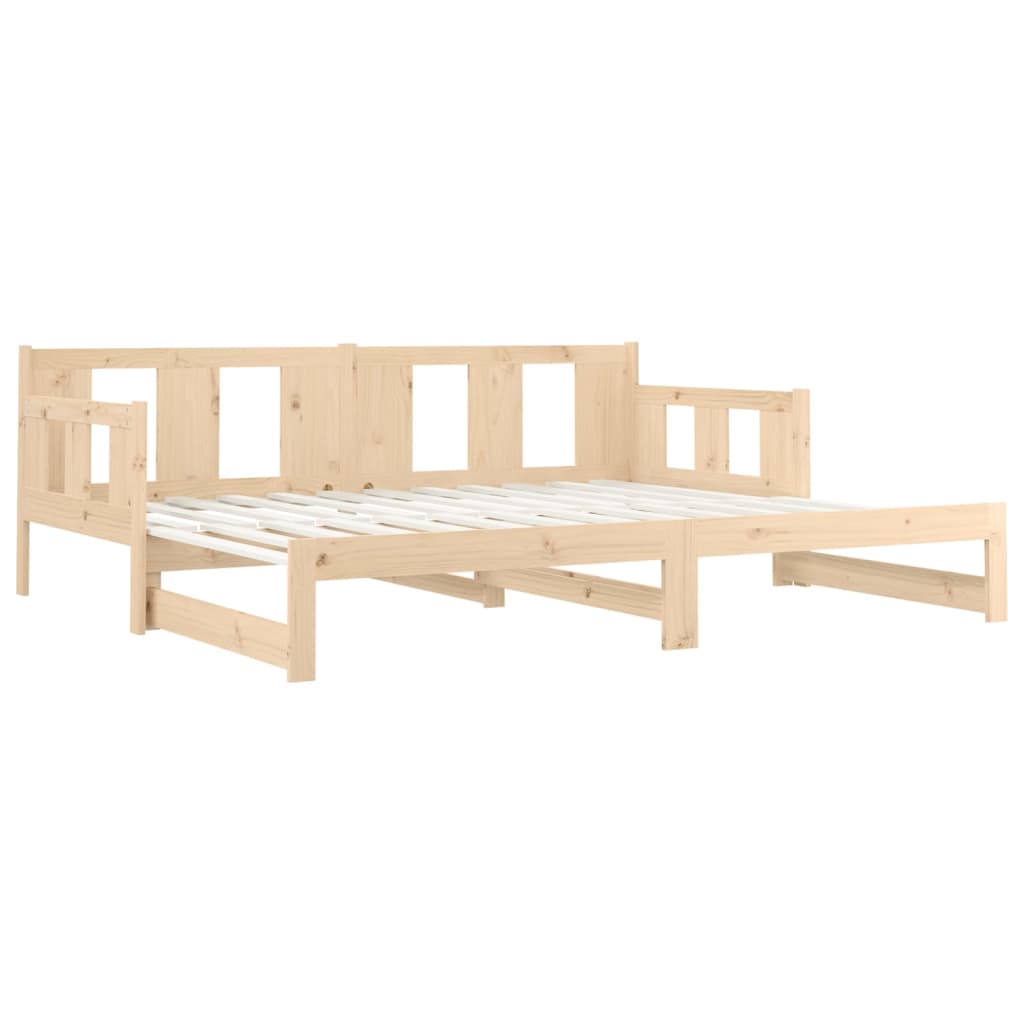 Pull Out Daybed Solid Pine Wood 2x(90x190) Cm