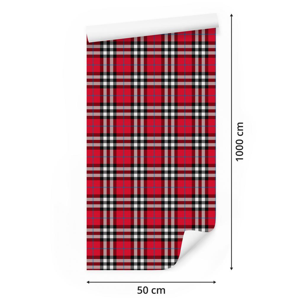 Red and pink checkered wallpaper for living room and bedroom 50x1000