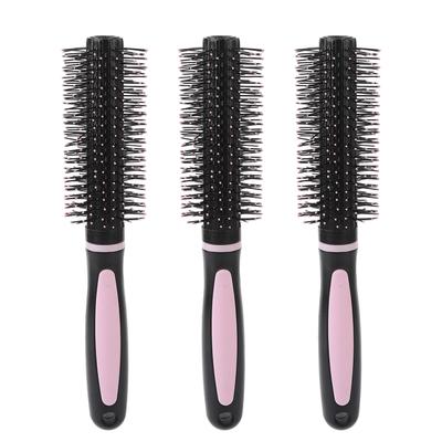3pcs Round Hair Brush Slipless Curling Roll Comb Hair Styling Brush Home Use for Blow Drying