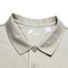 FILA White Fashion Simple Classic Casual Versatile Comfortable Brand Logo Knitted Short Sleeve Polo Shirt Men tops Feather-Gray F51M623101FGY