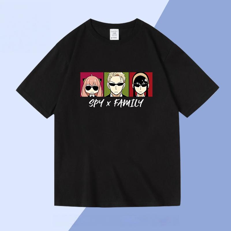 Spy X Family Collaboration Children'sCotton T-shirts, 2D Anime Themed Children's Clothing, Casual Home T-shirts