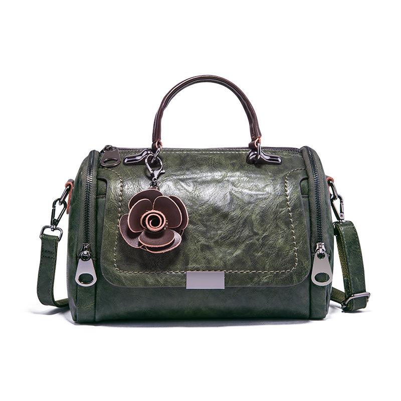 Dámská kabelka v retro designu z pravé kůže Outdoor Travel Casual Crossbody taška přes rameno Multi Pocket