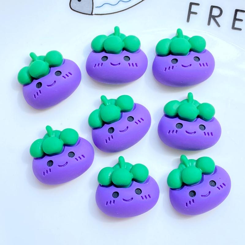 10 Stück Neue Harz Mini Süße Früchte Serie Flache Rückseite Scrapbooking Haarspangen Mitte Verzierungen DIY Zubehör