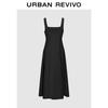UR 2026 Summer Shirred Square Neck Dress
