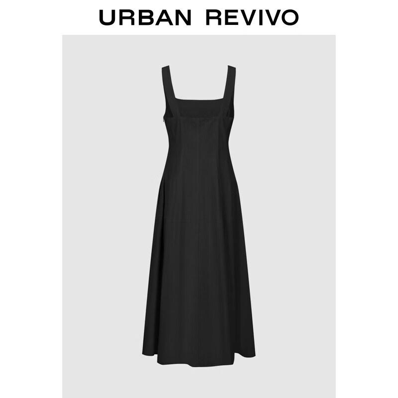 UR 2026 Summer Shirred Square Neck Dress