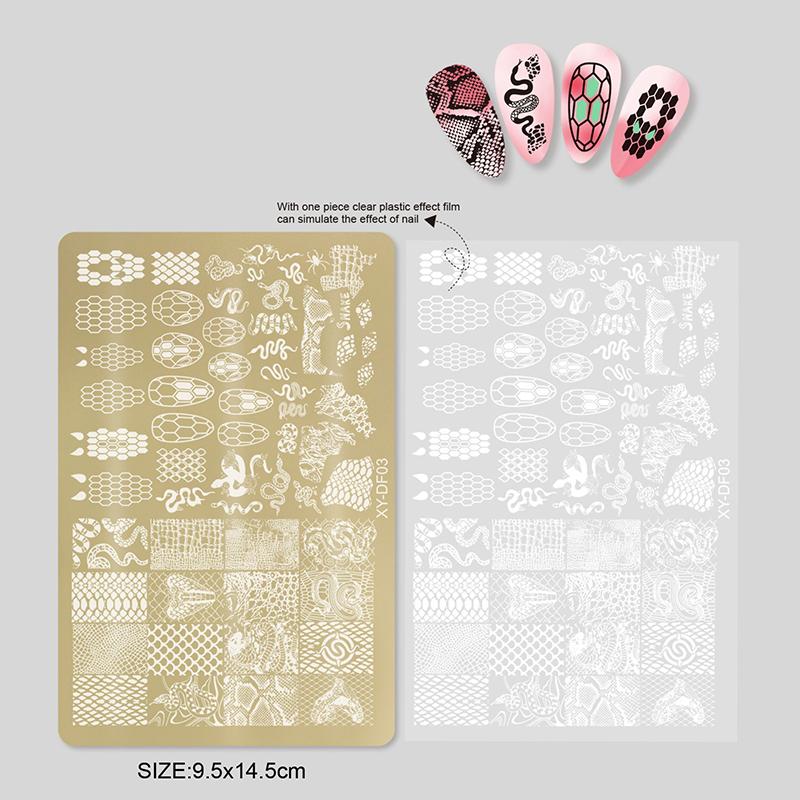 Large Nail Stamping Plates Butterfly Flower Pattern Stainless Steel Stencil Nail Art Stamps Geometry Template Nail Tools
