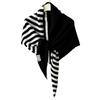 Colorblock Striped Simple Knitted Large Triangle Shawl for Women Versatile Spring and Autumn Neck Protector  Warm Neck Scarf Outer Wear