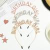 Happy Birthday Girl Headband Sweet Girls Birthday Party Tiara Styling Princess Crown Rhinestone Hair Hoop Fashion Hairband