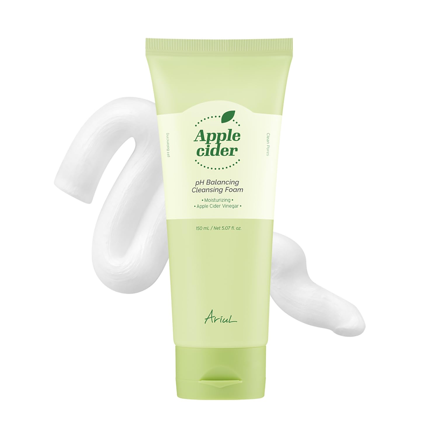 

Ariul Apple Cider Слабокислотная очищающая пенка 150 мл Ariul pH Balance Face Wash Уход за порами Отшелушивающий уход Содержит яблочный уксус Уход за кожей