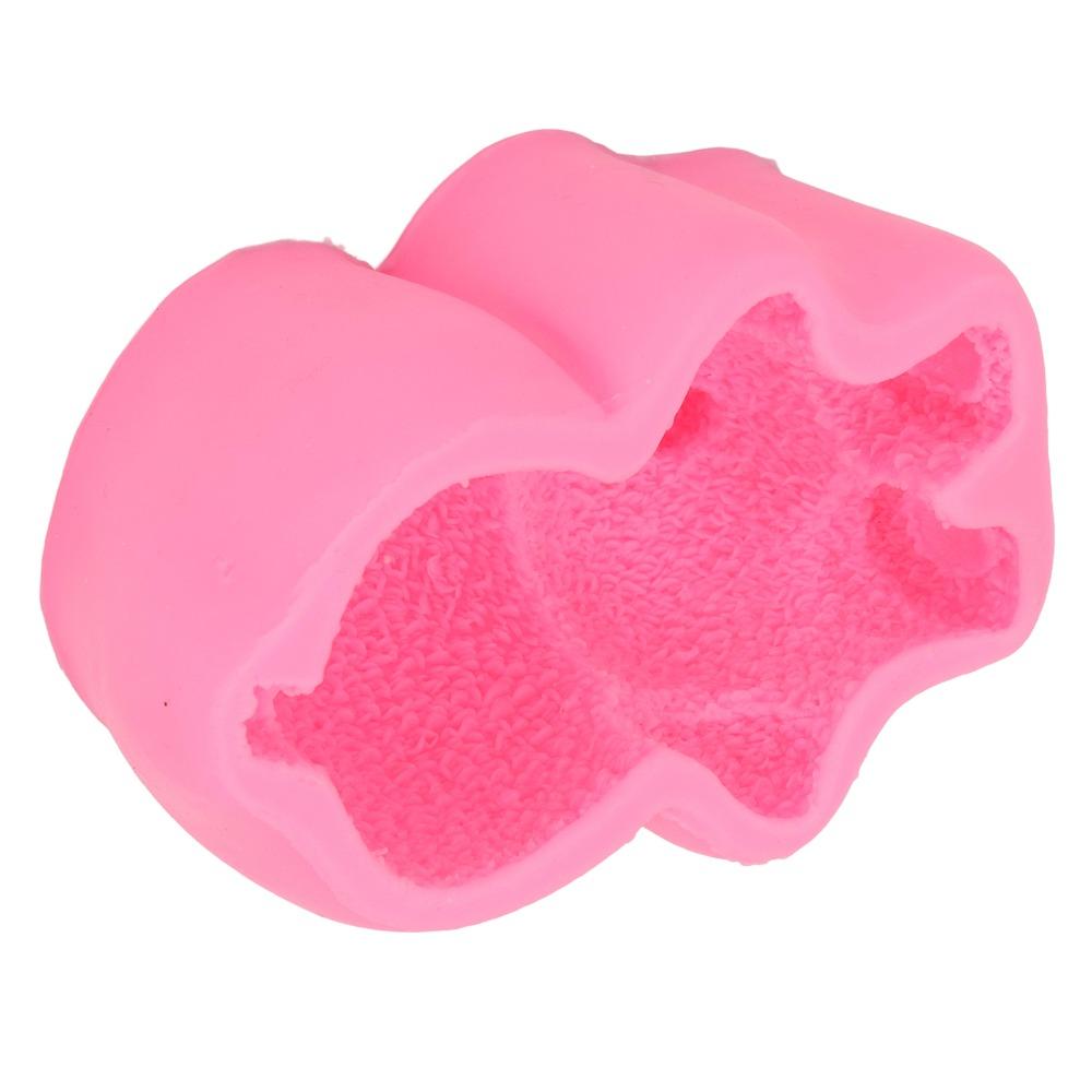 Silicone Material Sleeping Bear Silicone Mould 3D Cute Bear Cake Decor Mould Pink Fondant Clay Making Mould Ice Cream Moulding