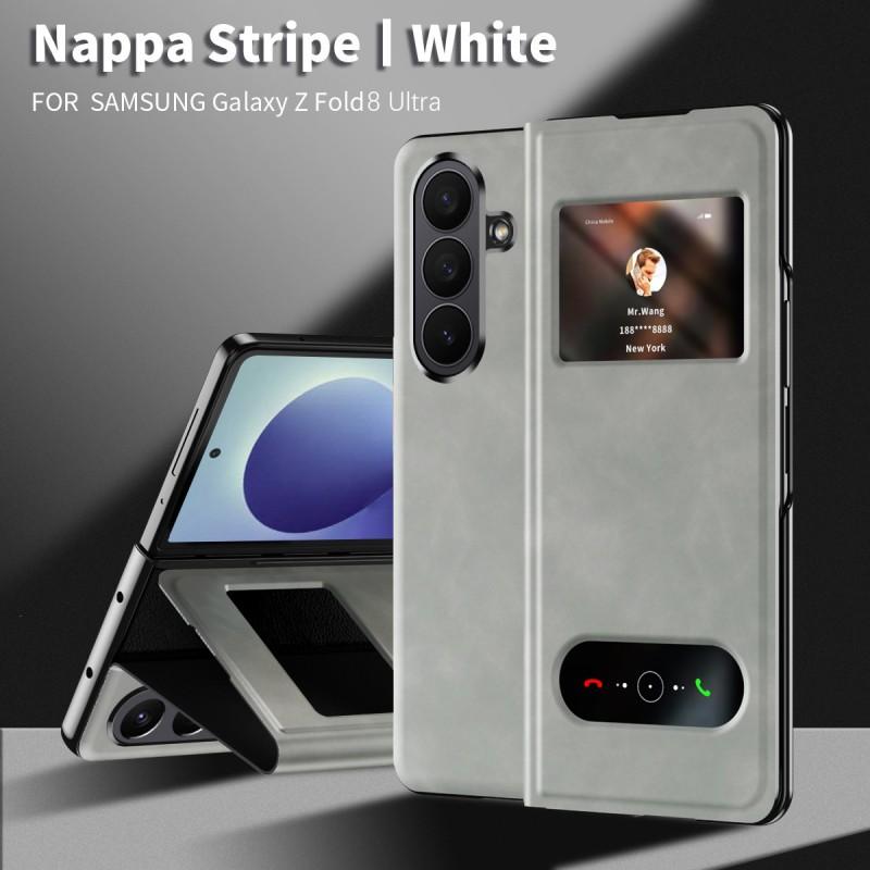 Z Fold 8 Ultra Leather Case Business Full Body Shockproof Protective Cover Foldable Phones