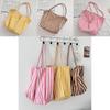 Stylish Soft Fabric Multi-color Stripe Tote Bag Perfect For Everyday And Travel
