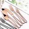 5Pcs Knife Fork Spoon Flatware Set Rainbow Hollowed Out Handle Dinnerware Set Stainless Steel Western Food Suit Silverware Set