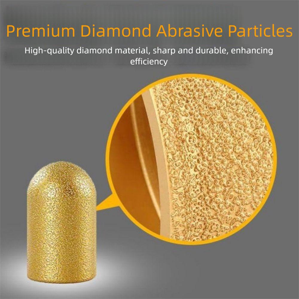 Durable Stone Carving Tool Threaded Port Grinding Wheel Brazed Finger Bit  For Precision Work