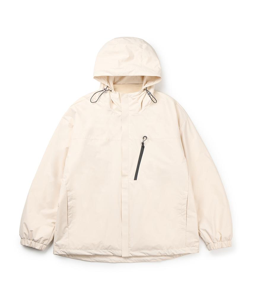 Hervino Convertible Fleece Layered Woven Jacket [Cream]