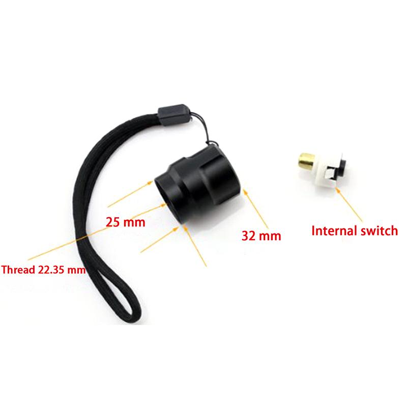 Høy Kvalitet C8 Q5 Svart Lommelykt Bryterenhet Hale Tilbehør Lommelykt Hale Brytersett DIY Tilbehør