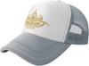 New White Golden Lotus Unisexdala Sun Mesh Hats Funny Novetly Baseball Cap Breathable Trucker Hat for Unisex Women Black