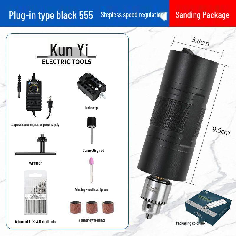 High-Power Variable Speed Knurled Electric Handheld Grinder & Drill
