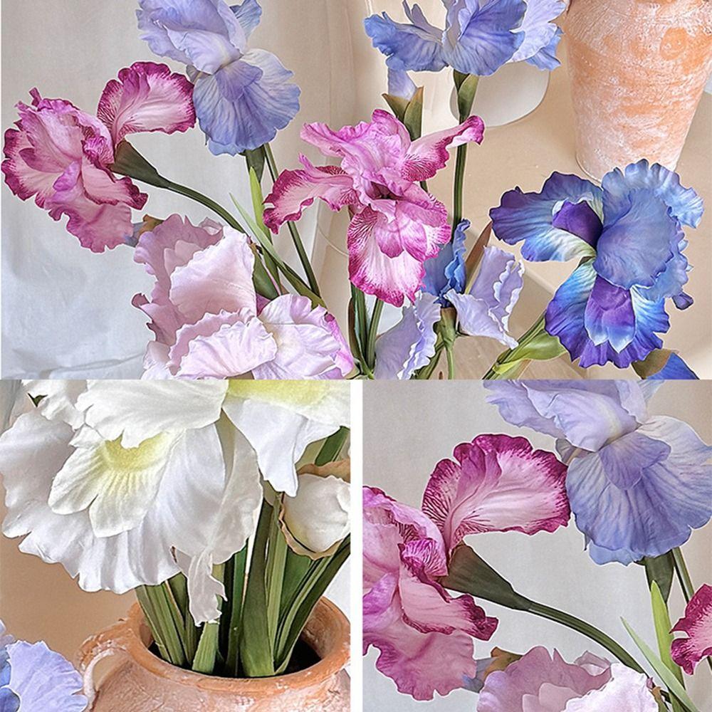 DIY Accessories Artificial Iris Flower Branch 80cm Fake Flowers Decoration Home Decoration