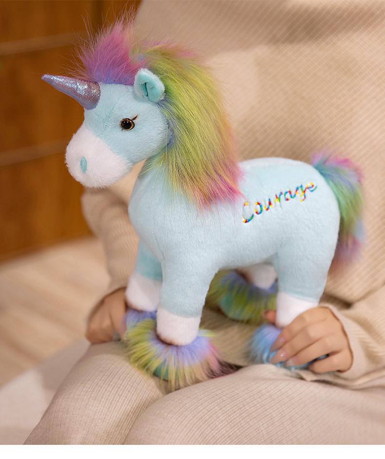 Rainbow Unicorn Plush Toy Pendant - Children's Comfort Doll Gift