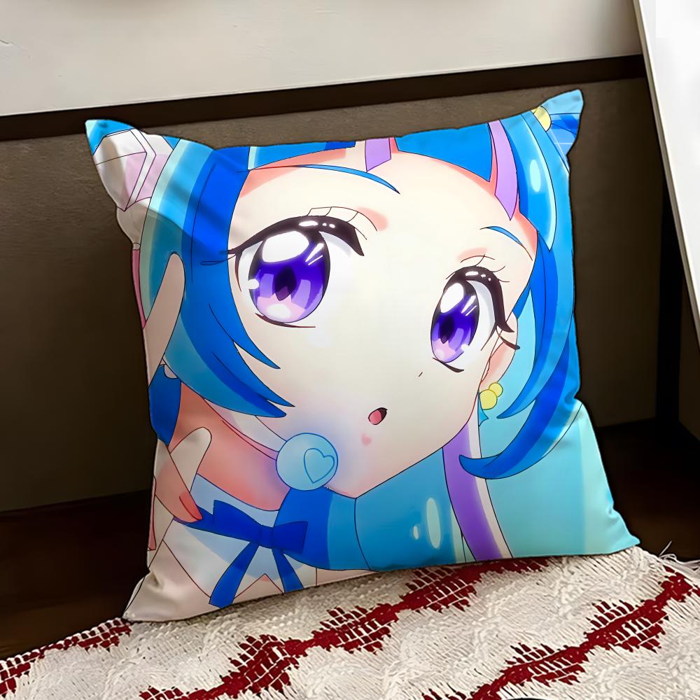 YYou and Idol PPretty Cure Cushion Cover Reversible Soft Durable Pillow Cover Home  Car MultiScene Use for Daily Comfort