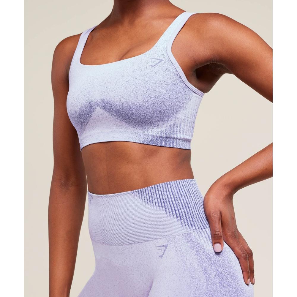 Gymshark Diffuse Seamless Sports Bra Fresh Lilac Cobalt Purple B3b3h Pb9j