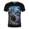 Maglietta Scimpanzé Occhialuto Uomo T-Shirt Stampata 3D Manica Corta Girocollo Moda Hip Hop Estate Casual