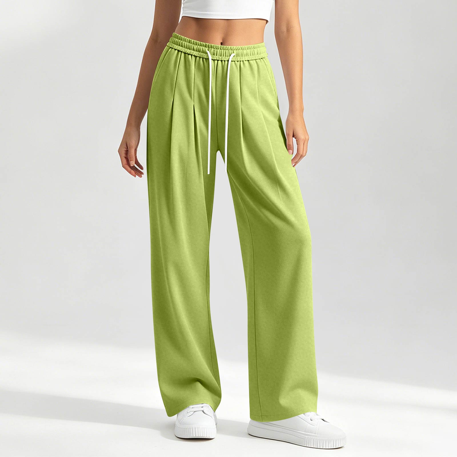 

Women s Summer Loose-Fit, Flowy, Lightweight Casual Pants With Elastic Waistband XXL