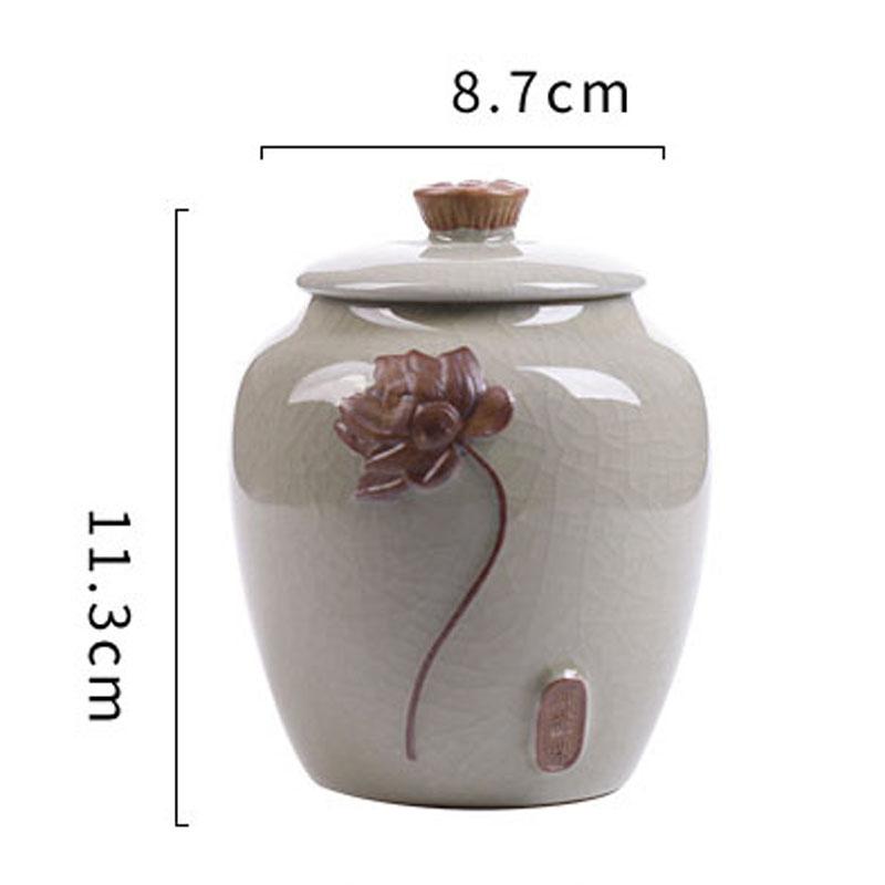 Flower Pattern Tea Box Porcelain Tea Caddy For Kitchen Decor Portable Sealed Jar Moisture-Proof Coffee Canister Tea Accessories
