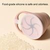 Snack Cup Soft Silicone Baffle 350ml Large Capacity Leak-Proof Foldable Portable Snack Container Kids Microwave Safe Fruit Biscuit Holder