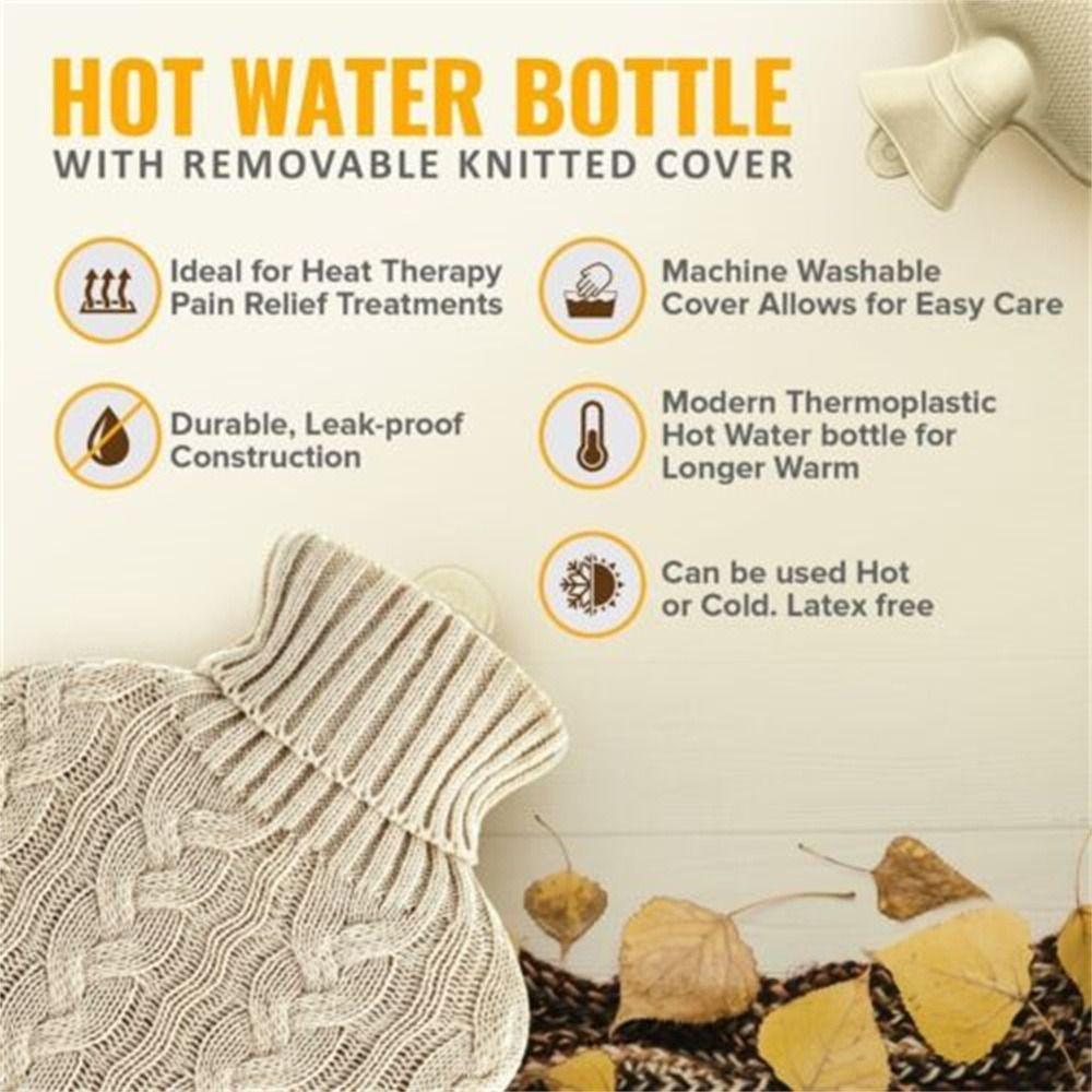 Kunstfell Naturkautschuk Wärmflaschenbezug Handwärmer Wassergefüllter Beutel Fleece Strickbezug