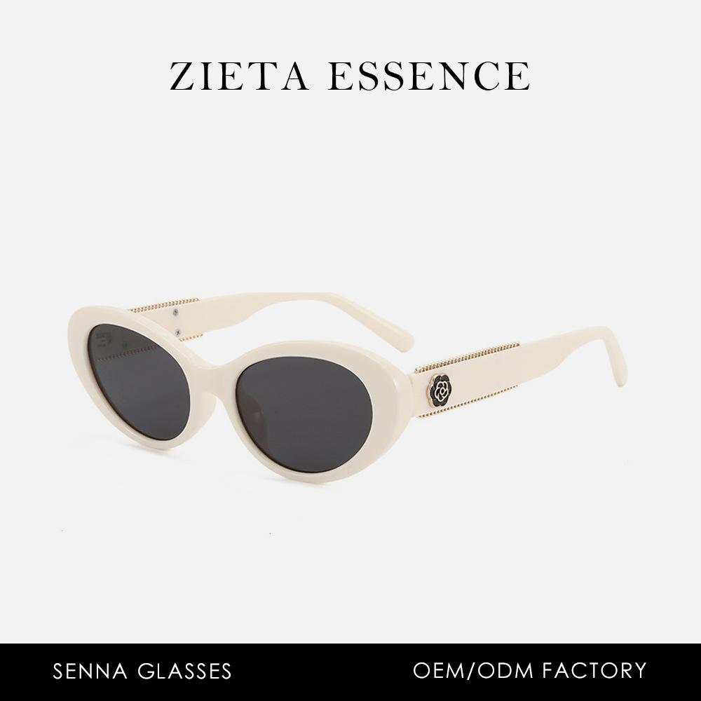 Retro Camellia Cat Eye Sunglasses With Simple Personality And Daily Xiaoxiangfeng Sunglasses