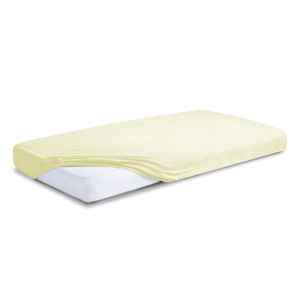 Premium terry sheet with elastic 110x190, 120x200x20, cream_03, matex