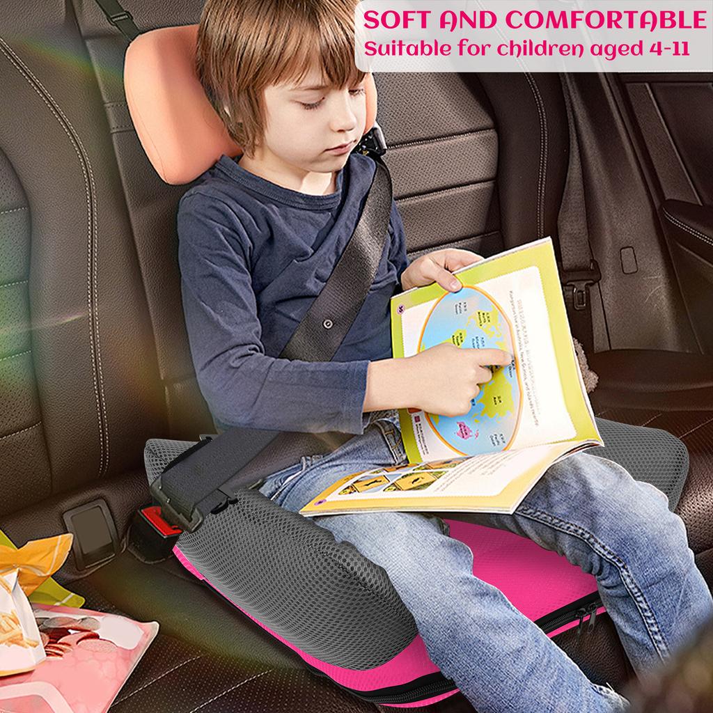 Car Inflatable Booster Seat PVC Universal Travel Portable Booster Cushion With Storage Bag For Kids Comfort and Safety Travel