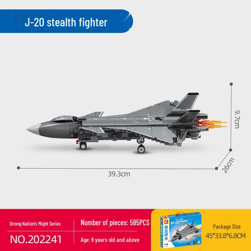 Senbao J-35 Military Fighter Model Building Blocks Toy Gift