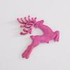 10Pcs Plastic Reindeer Hanging Ornaments Christmas Tree Glitter Elk Decorations Holiday Party Xmas Gifts